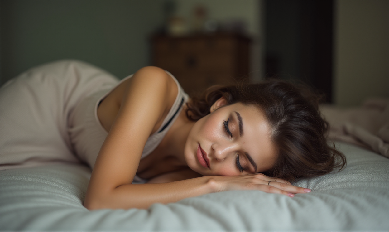 Femme en plein sommeil paradoxal